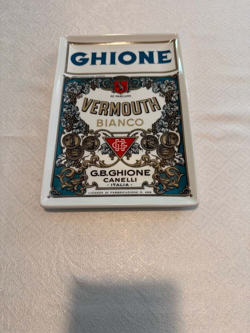 Rosanna Voyage Collection Ghione Vermouth Bianco Decorative Ceramic Tray